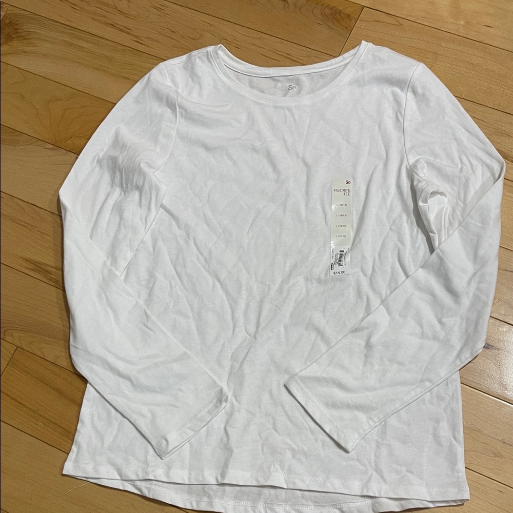 🆕 SO Classic White Long Sleeve Tee